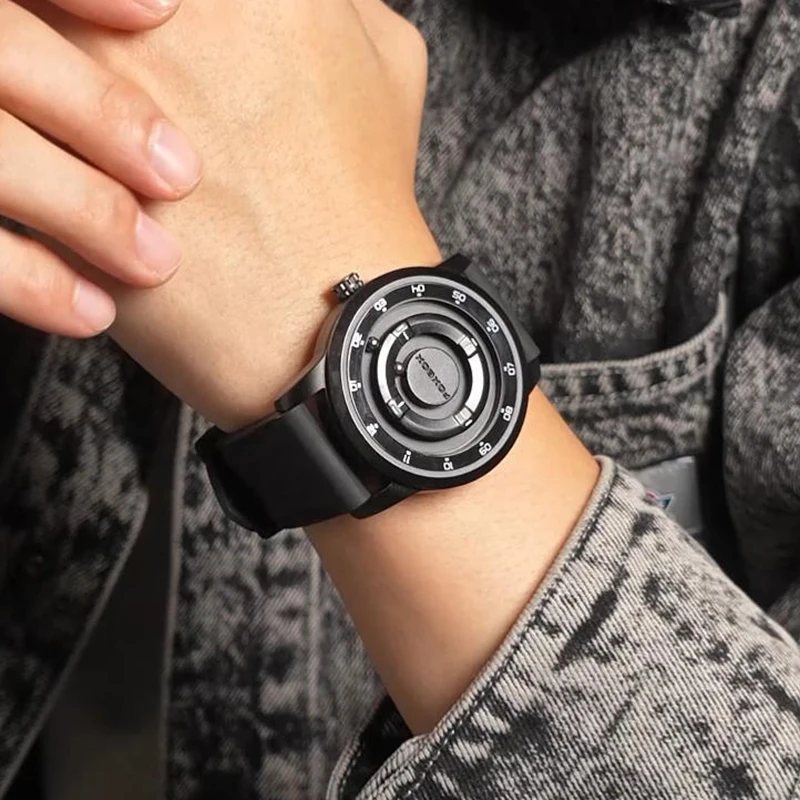 Foxbox 2025 Luxury Watches Men Creative Scrolling Beads Quartz Wristwatches Fashion Waterproof Magnetic Force Mens Watch Reloj