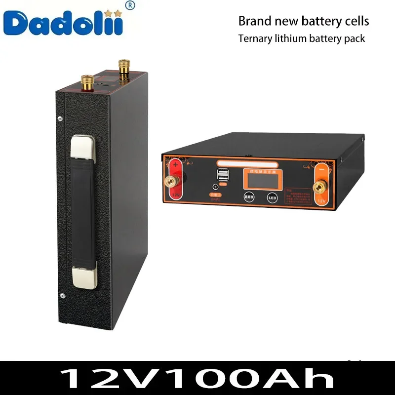بطارية ليثيوم ذات سعة كبيرة 12V100AH محطة طاقة محمولة بطارية مولد الطاقة الشمسية تيار مستمر كاميرا خارجية مصدر طاقة في حالات الطوارئ