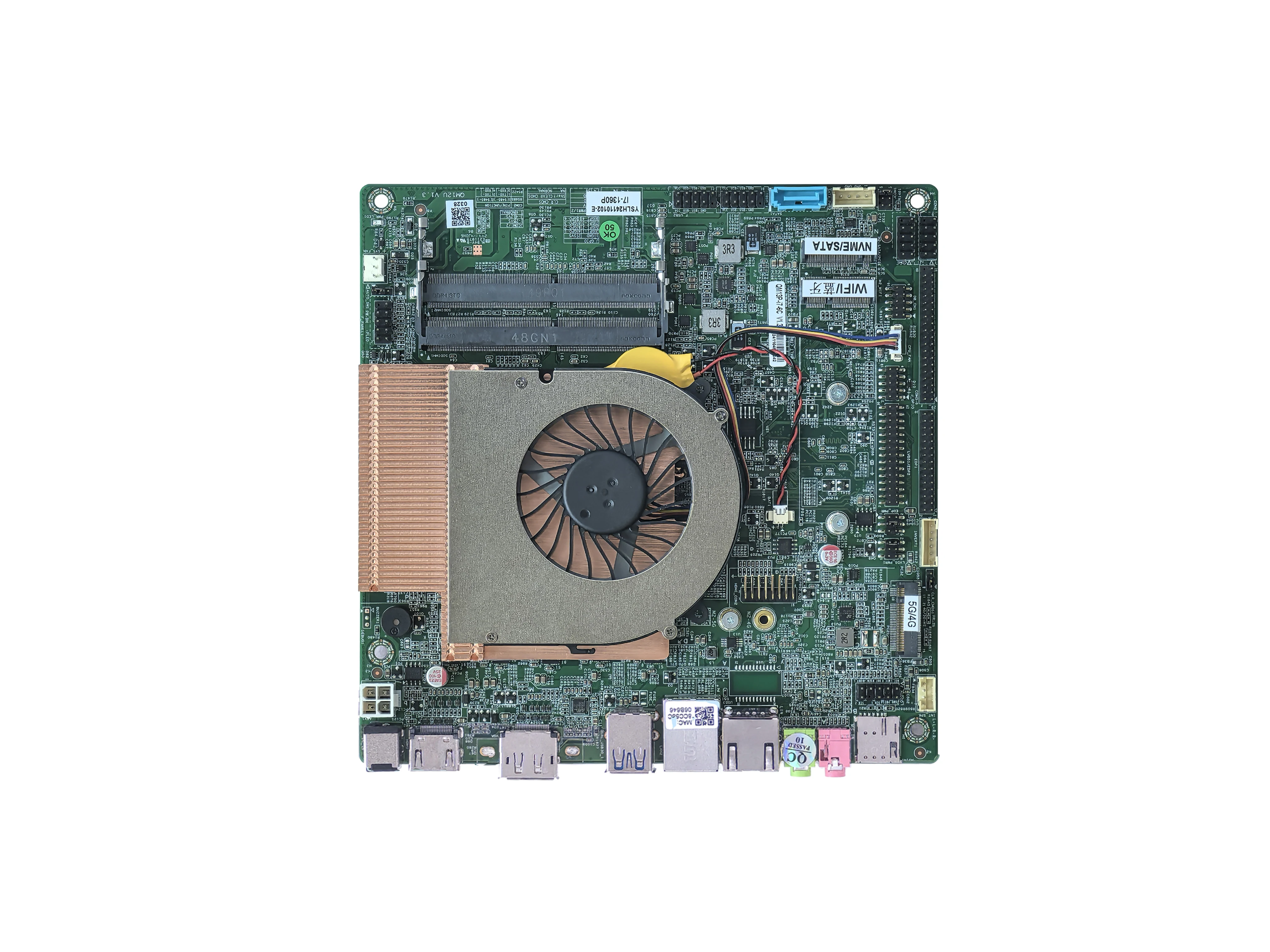 ELSKY 미니 ITX 13세대 메인보드 HDMI 4K LVDS 1080P M.2 SATA DC_IN/ATX 전원 2*DDR4 1/2*LAN PC용 썸네일 2