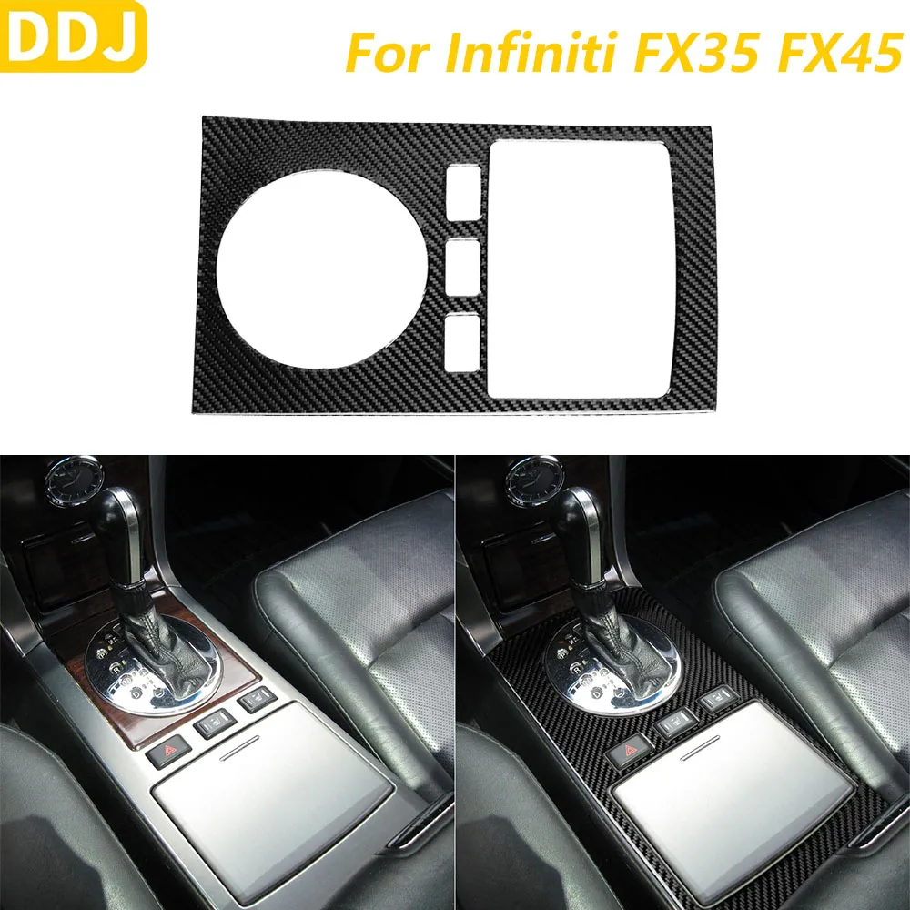 

Soft Carbon Fiber Central Control Gear Shift Frame Trim Cover For Infiniti FX35 FX45 S50 2006-2008 Interior Accessories Sticker