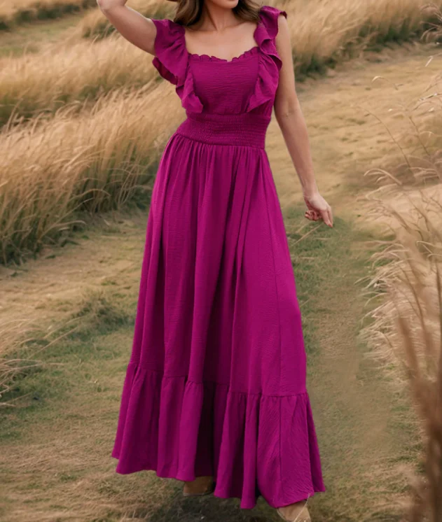 

Women's Fashion Dress 2025 Summer Latest Hot Selling Style Elegant and Sexy Casual French Retro One Neck Off Shoulder Dress