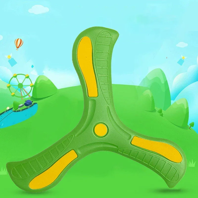 Boomerang-juguete interactivo de tres hojas para adultos y niños, juguete suave para exteriores, rompecabezas de Educación Temprana, regalo de