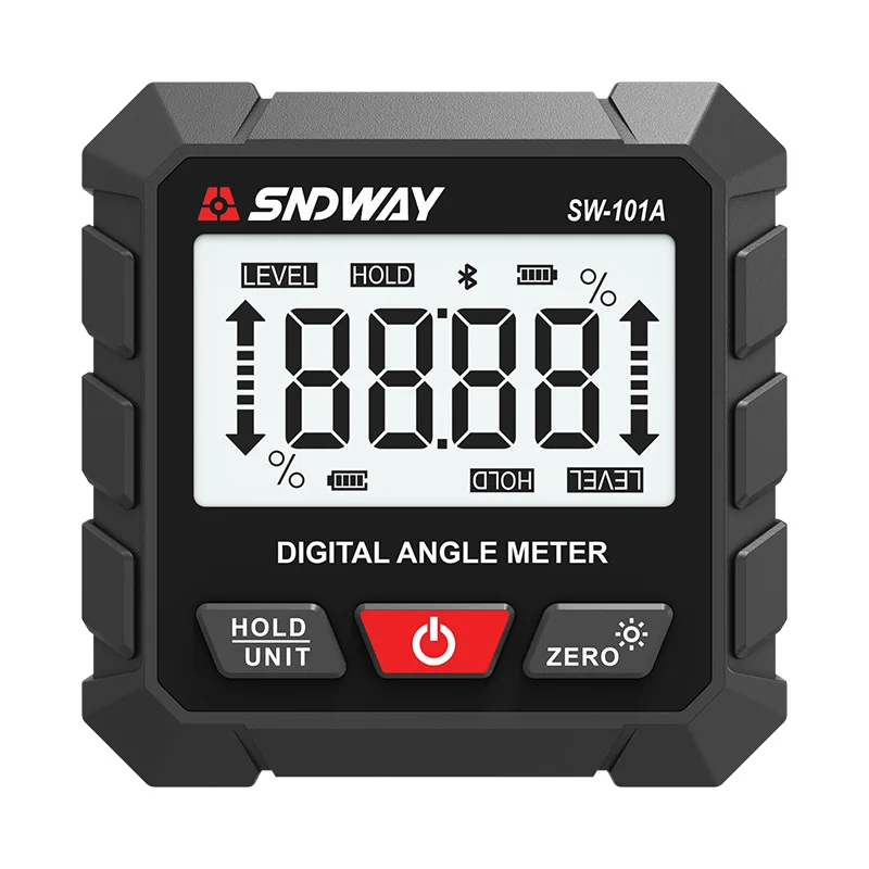 Sndway Digital Electronic Level and Angle Gauge Measures 0 -180° Measures Versatile Magnetic Digital Angle Gauge and Level
