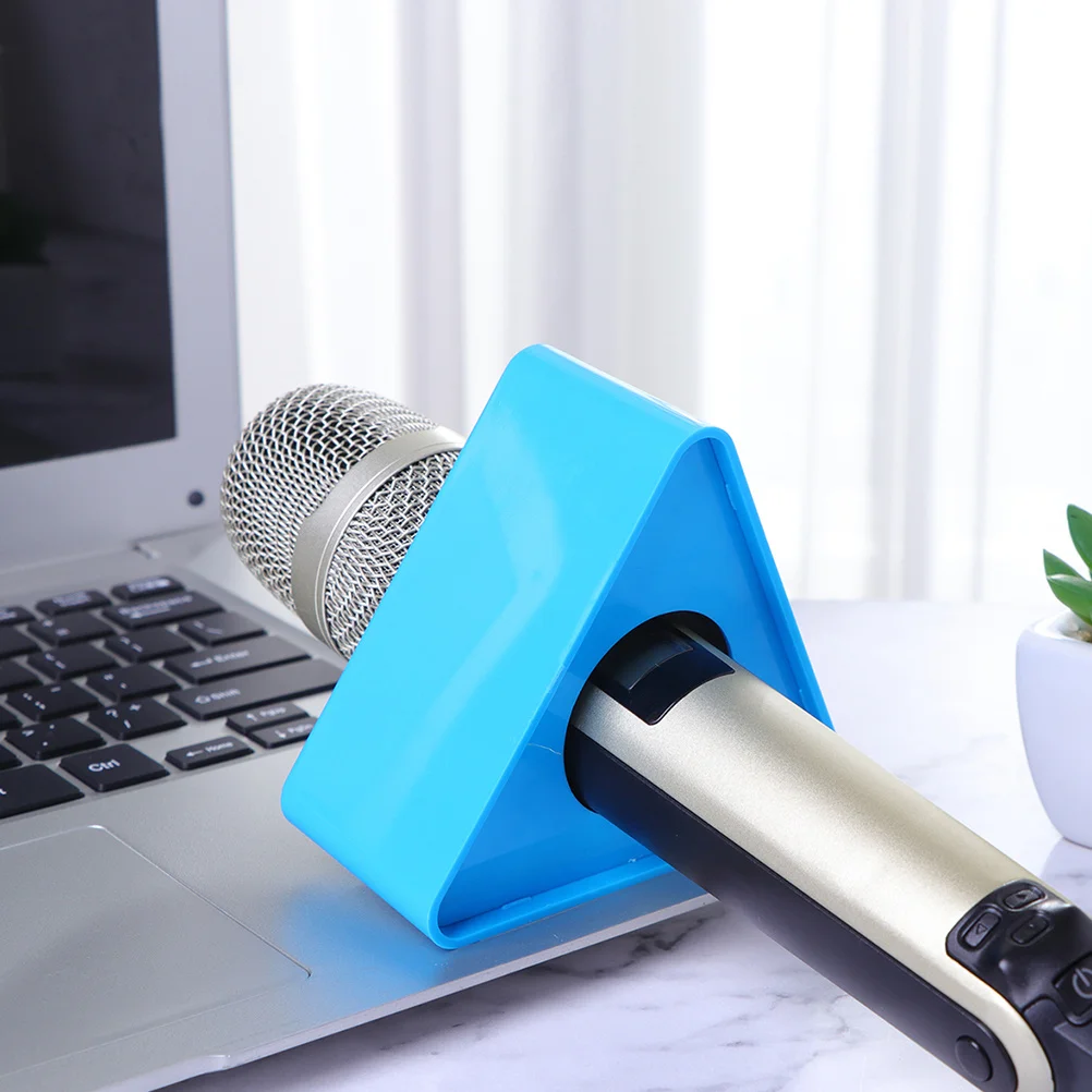 2 قطعة ABS المحمولة حقن صب مثلث على شكل مقابلة هيئة التصنيع العسكري محطة الميكروفون شعار سهلة نقش لوحة PVC #1