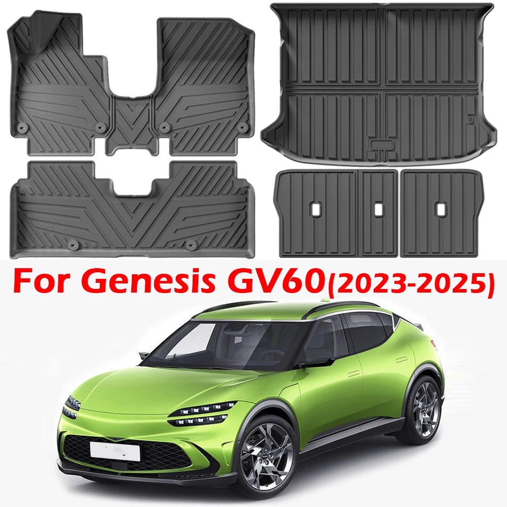 

Floor Mats & Cargo Liner for Genesis GV60 2025 2024 2023 All Weather Protection TPE Waterproof Non-Slip Car Floor Liners Accesso