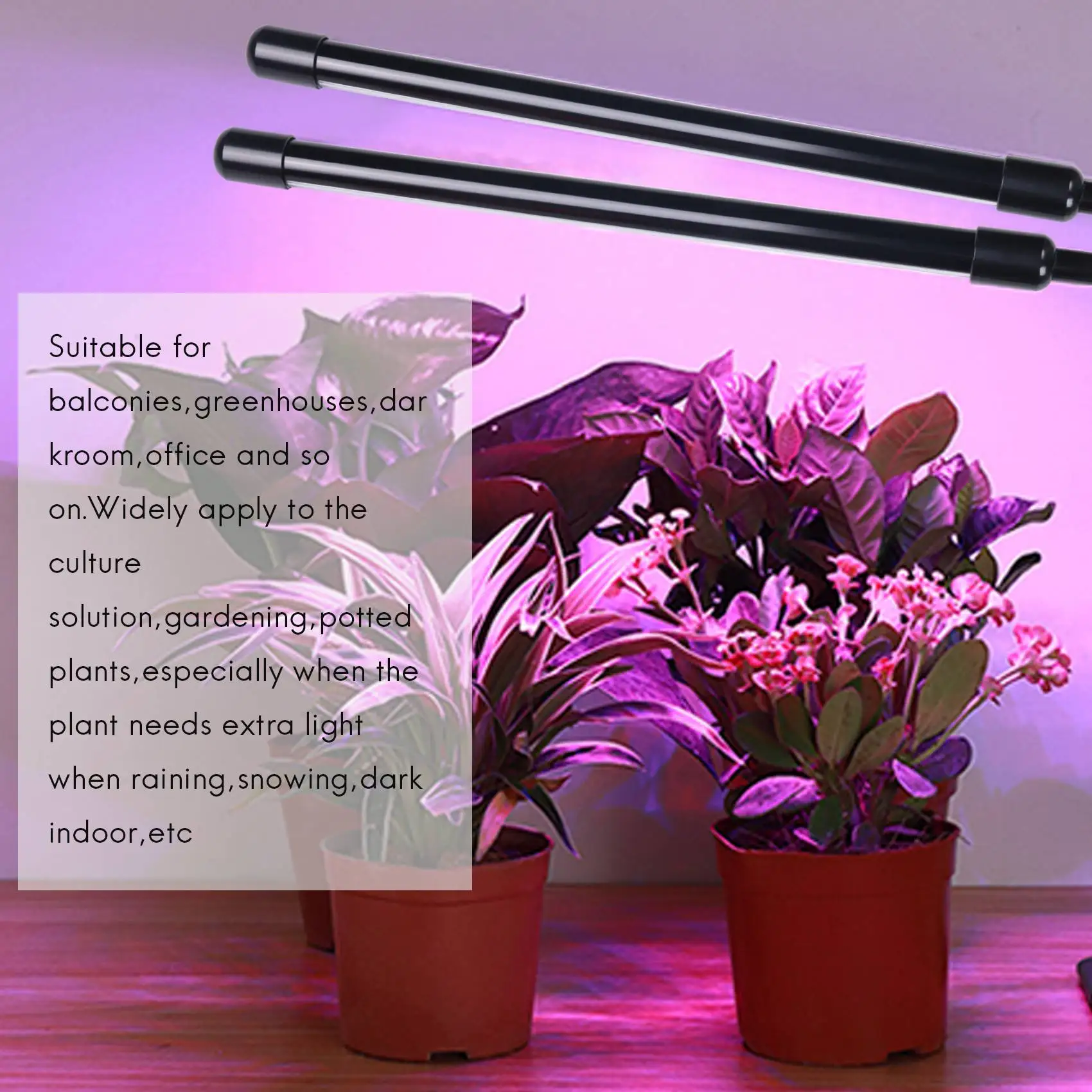 ABKO-USB LED Indoor Grow Light,40W Full Spectrum Phyto Lamps Sunlight White for Plants House Hydroponics Succulent Grow Box