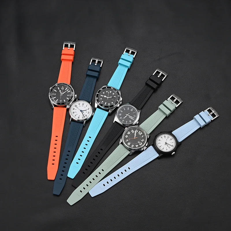Жидкий силиконовый ремешок 20 мм 22 мм, мягкий спортивный водонепроницаемый быстросъемный ремешок для дайвинга для мужчин и женщин, универсальный сменный ремешок, аксессуары для часов