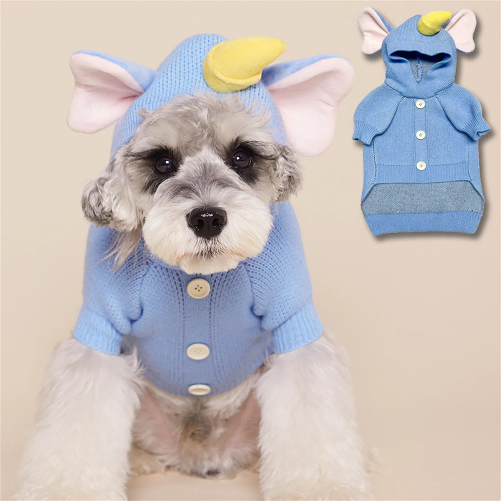 

Pet Warm Clothes Winter Puppy Four-Legged Thicken Christmas Hooded Coat Sweater Pet Clothes