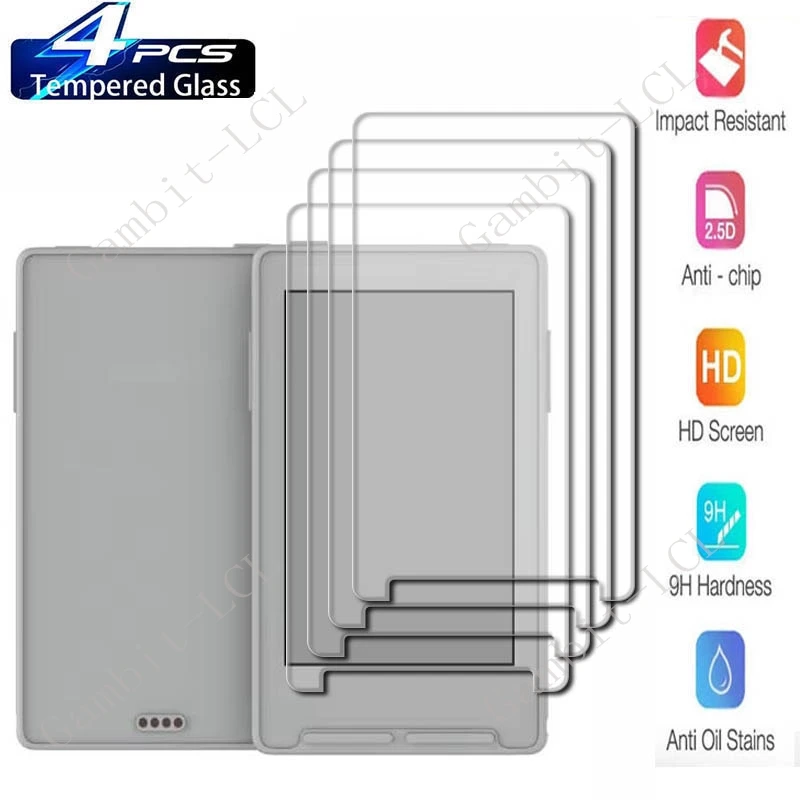 

4PCS For XTEINK X3 X4 Screen Protective Tempered Glass ON XTEINKX4 XTEINKX3 Portable E-Book Reader Protector Cover Film