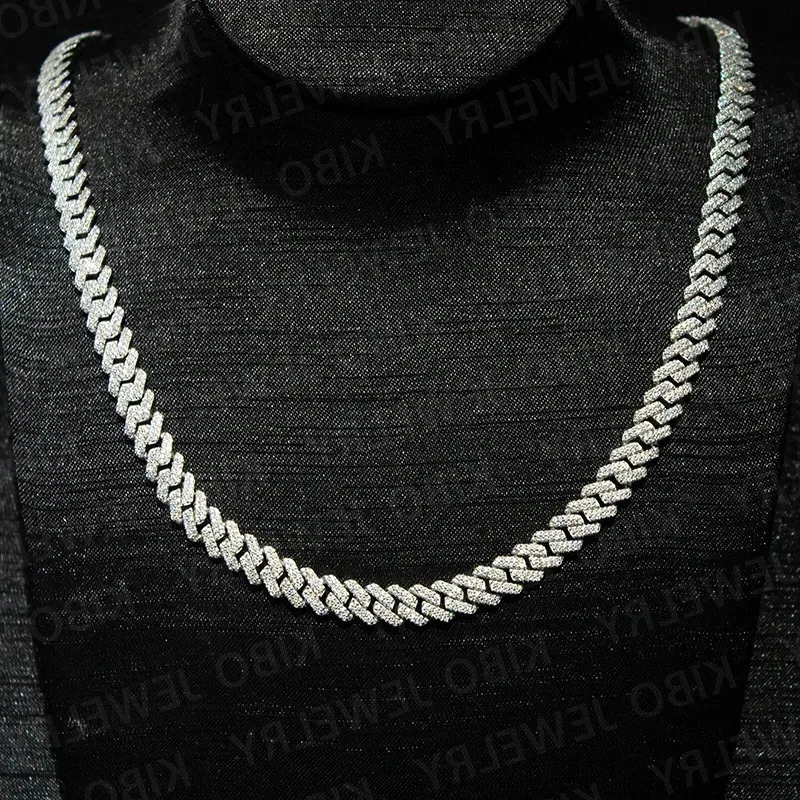 

Real Rapper Gold Iced Out Hip Hop Jewelry For Men 8mm 10K Solid Gold Lab Grown Diamond Cuban Link Chain