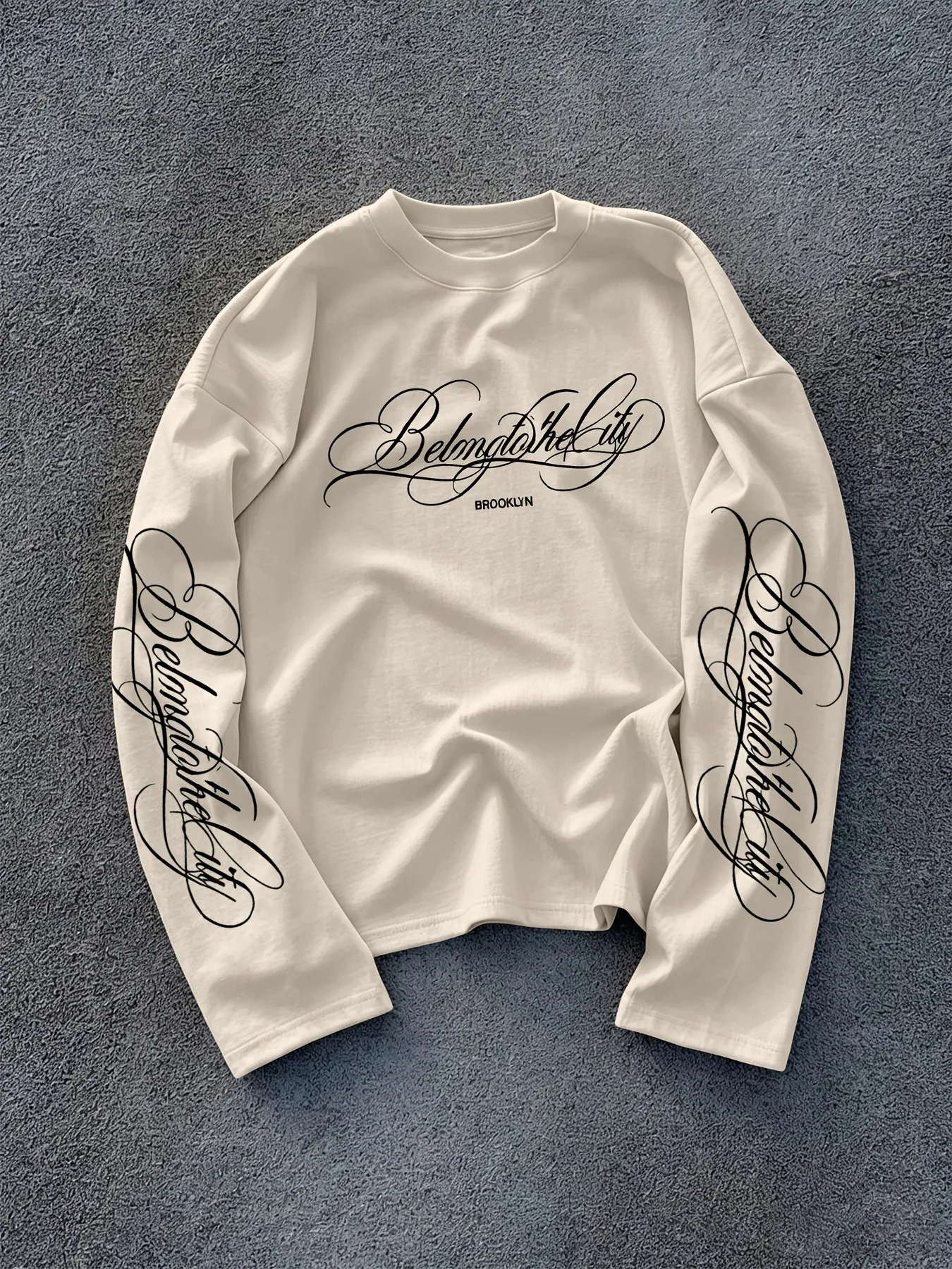 2026 Autumn Best-selling Fashionally Simple Casual Comfortable Soft 3D Letter Pattern Printed Men's Long-Sleeved Shirt