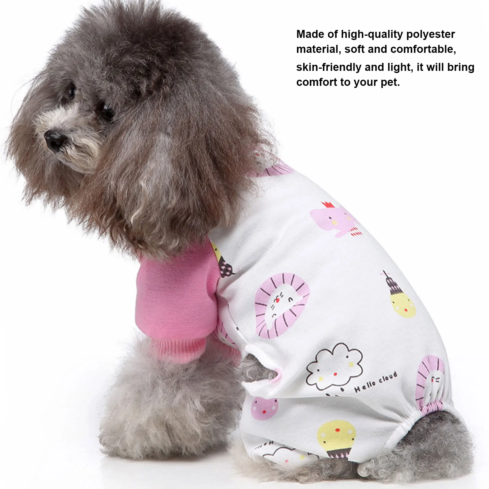 Dog Pajamas Adorable Dog Onesies Soft Puppy Rompers Pet Bodysuit Clothes For Small Medium Dogs Cute Pet Four Leg Clothing