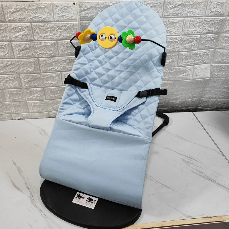 IMBABY Baby Rocker Chair Multifunction Baby Cradle with Toy Foldable Child Swing Chair Portable Infant Recline Baby Bouncer Seat