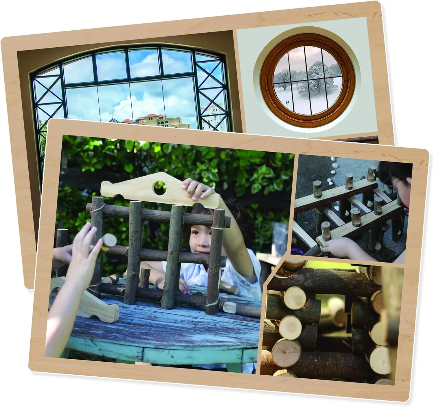 Big Branch Block Builders - مجموعة مكونة من 125 قطعة مع 10 بطاقات إلهام مزدوجة الجوانب: ألعاب تعليمية للأطفال في مرحلة ما قبل المدرسة