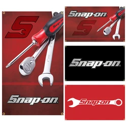 90X150cm Snap On Tools Flag Racing Car Decoration Banner Garage Tapestry Jemony