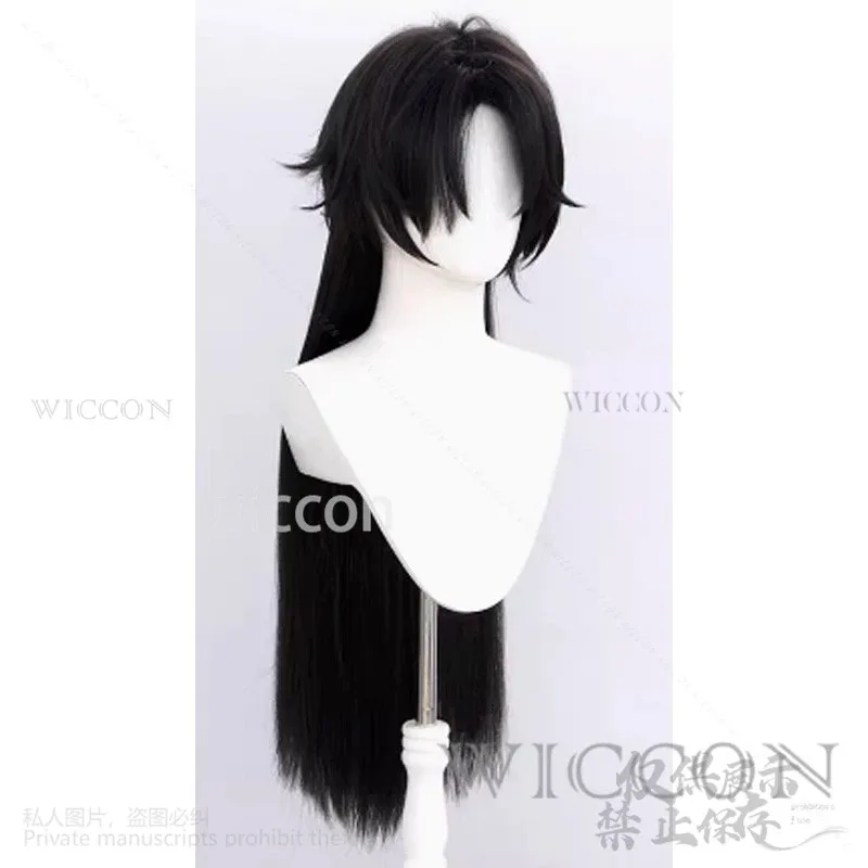 Ainme Game Genshin Impact Hot Man Косплей Capitano Fatui Длинные черные парики Сексуальная одежда Cos для Хэллоуина Рождественская вечеринка Мужчина Женщина