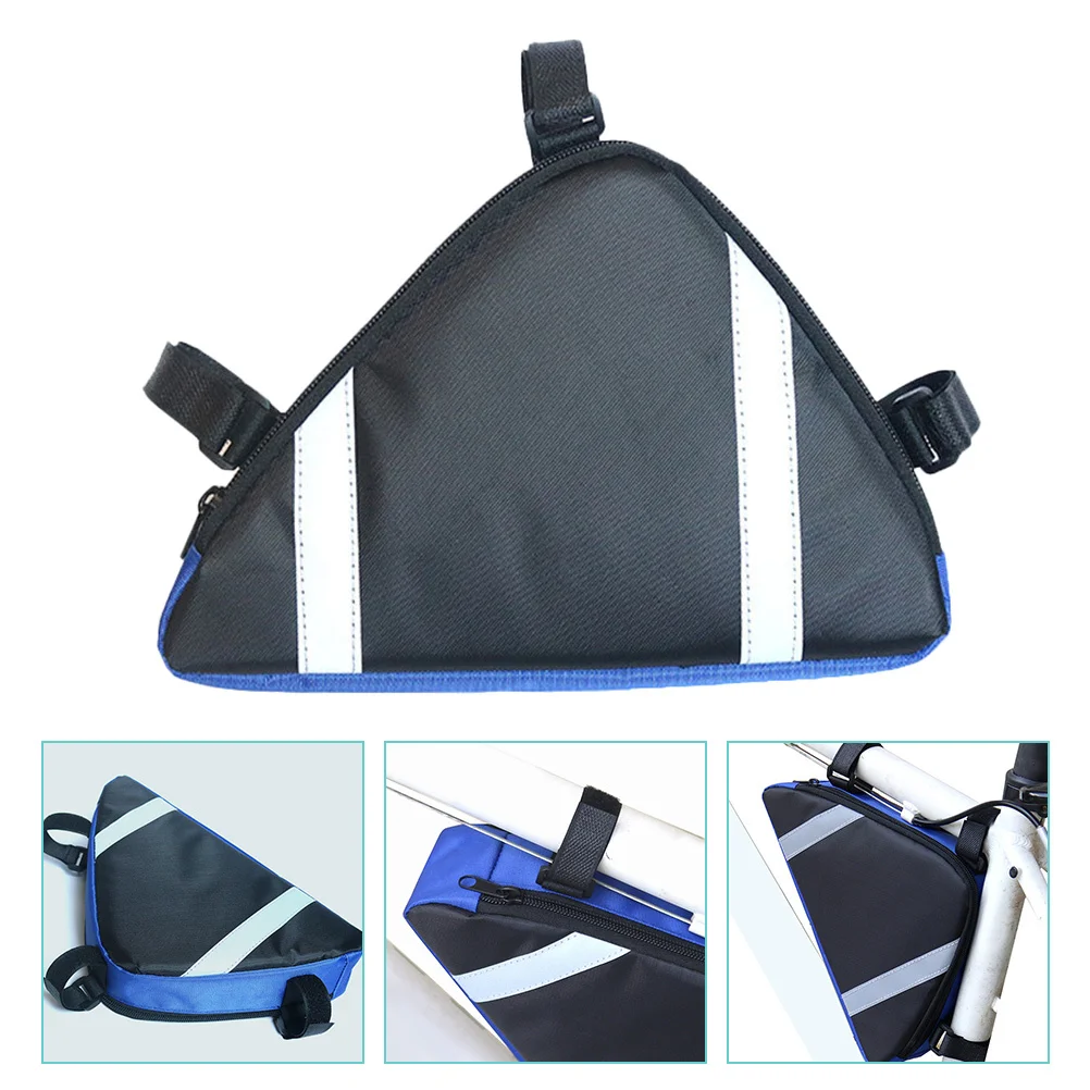 Triangle Bag For Bicycle Waterproof Bike Frame Pouch With Smooth Zipper Portable Cycling Storage Bag For Road Mountain Folding