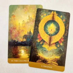 10.4*7.3cm The Path of Light Oracle: Healing & Self-Mastery Through The Wisdom of The Bhagavad Gita 39 Pcs Cards