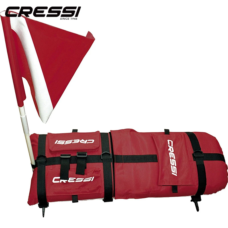 

Cressi Technical Inflatable Float with Dive Flag Ideal for Scuba Freediving Spearfishing Snorkeling