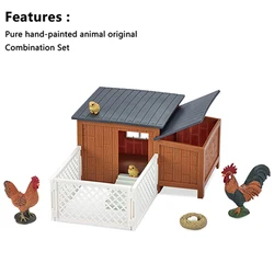 Farm Henhouse Model Toy DIY Build Your Own Farm Children's Puzzle Education Cute Animal Rabbit Nest Simulated Ranch Model Toy