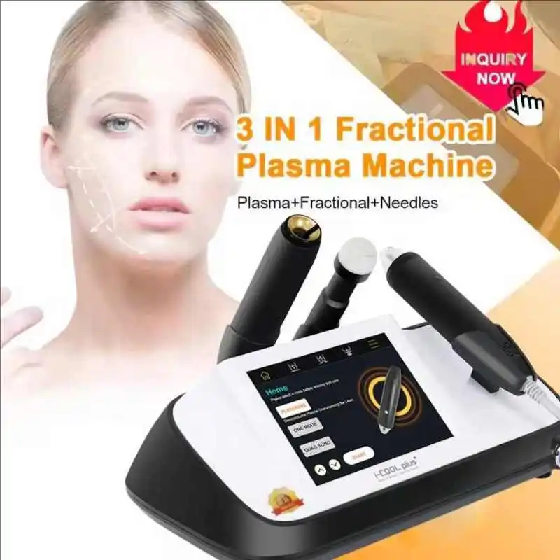 

Cold Plasma Skin Facial Heating with Trolley Lifting Firming Wrikle Removal Anti-Aging Skin Rejuvenation 3 in 1 Plasma Machine