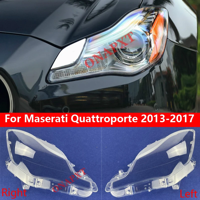 

Крышка передней фары автомобиля для Maserati Quattroporte 2013-2017, колпачки для освещения, прозрачный абажур, стеклянный корпус линзы