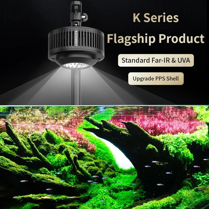 KASSRAY K9Pro Full Spectrum Freshwater Aquatic Plant Light Dimmable Native Aquarium Light WIFI Control For Aquatic Tank