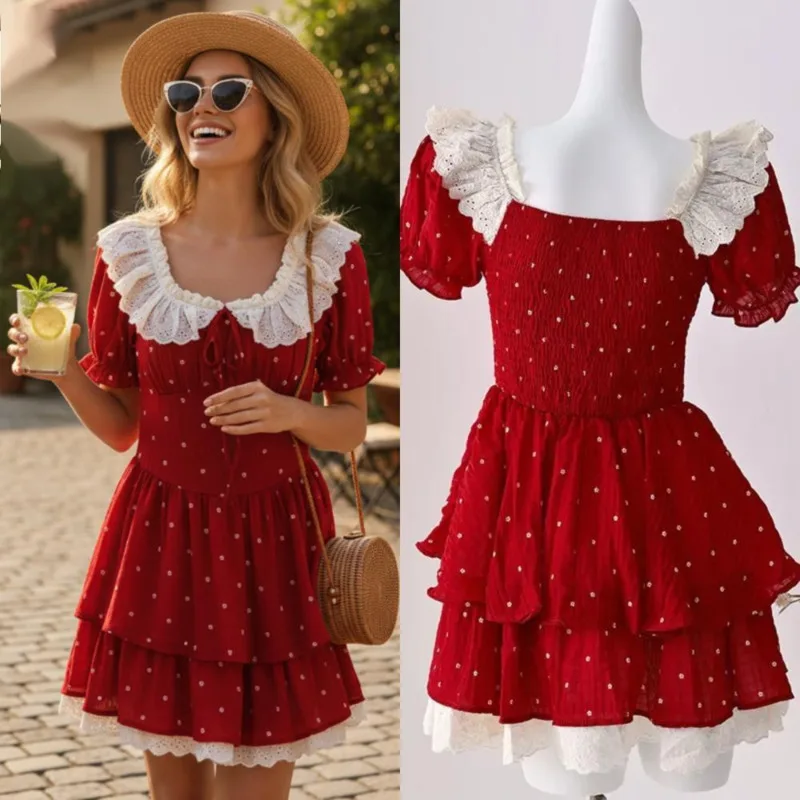 

Floral Y2K Halter Crop Top Women French Style Off Shoulder Lace Blouse Women Sexy Strapless Bell Sleeve Shirt Tee Top Gift New