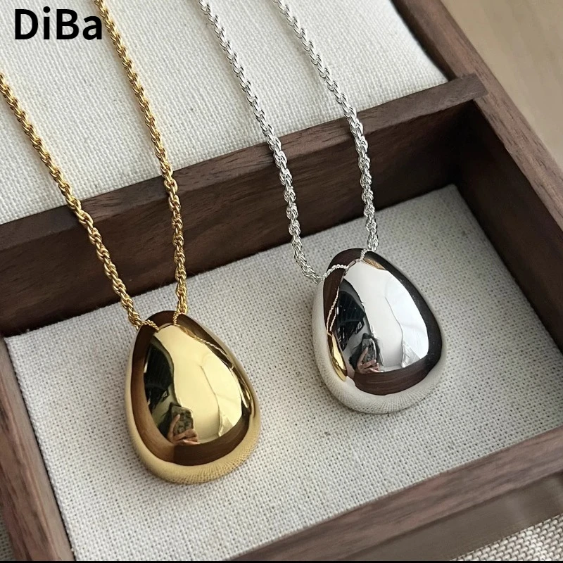 Modern Jewelry Luxury Temperament Metal Shiny Pendant Necklace For Women Party Gifts Simply Design Accessories Hot Selling