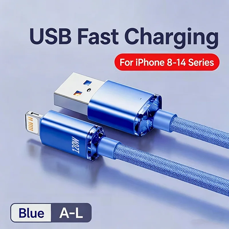 NNBILI Typ-C PD 120W Kabel für iPhone 14 13 12 11 Pro X 8 Schnelles USB auf Lightning Kabel für iPhone Ladekabel Typ-C zu Lightning Kabel