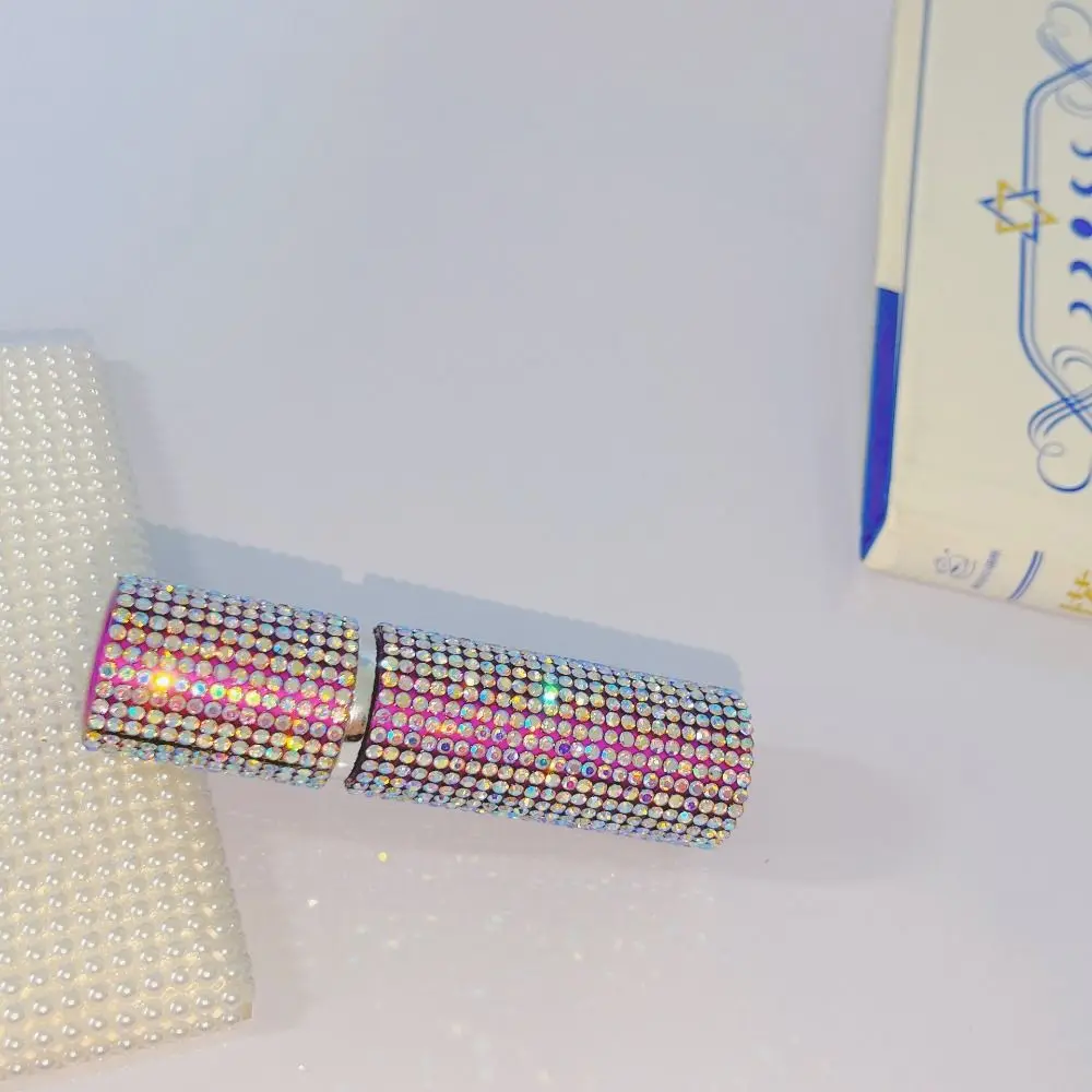 10ML Perfume Atomizer Bottle Refillable Rhinestone Inlaid Mini Cosmetics Sub Bottle Sparkling Leakproof Perfume Spray Bottle