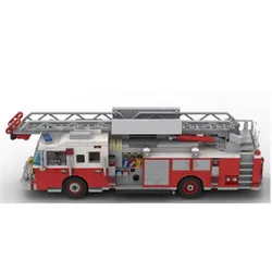 Fire Classic Fire Truck MOC-186167 Building Block Toy Car Model 677 Pieces Car Model Children's Educational Toys Christmas Gift