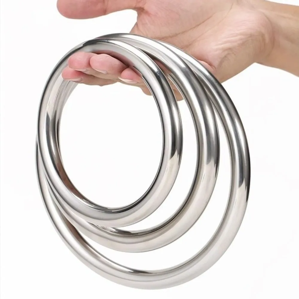 M4 M8 Stainless Steel Rings Anti Corrosion Smooth Surface O Rings Rust Resistant Seamless Yoga Hanging Rings Yoga Training