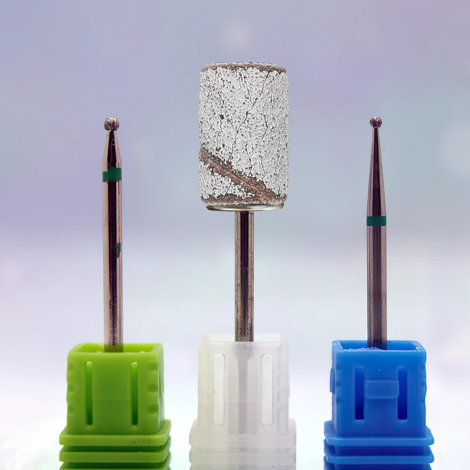 Zestaw 1 pudełka z pierścieniami szlifierskimi do frezarki do paznokci, odporne na zużycie, do polerowania, kształtowania i usuwania lakieru hybrydowego.