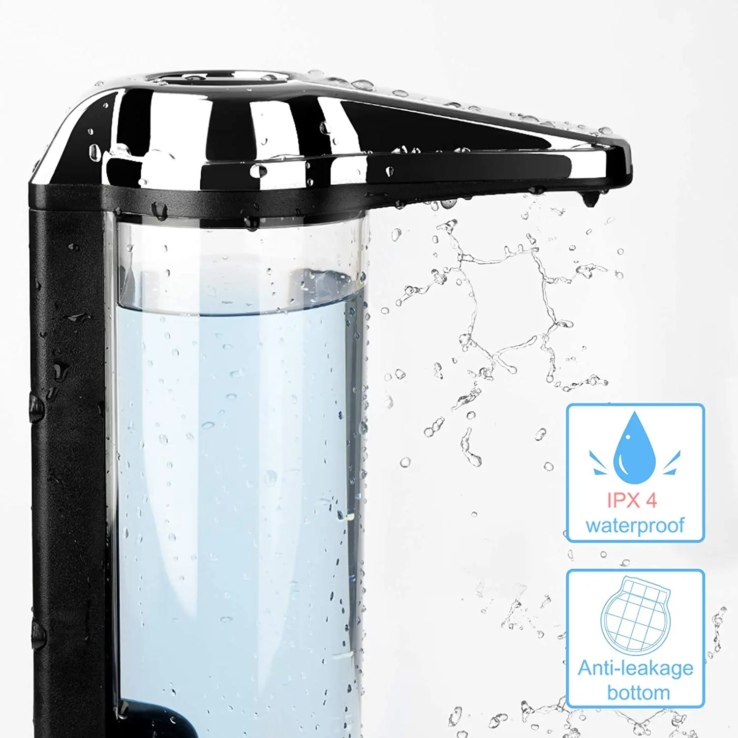 Imagem -05 - Secura 17oz500ml Premium Touchless Bateria Operado Dispensador de Sabão Automático Elétrico com Volume Distribuidor de Sabão Ajustável Con