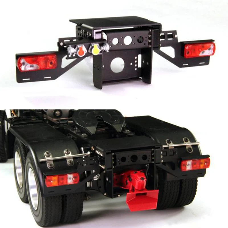 Metal Heavy Trailing Beam Upgrade Tail Light Holder for 1/14 Tamiya RC Truck Trailer SCANIA 770S VOLVO BENZ MAN Car Accessories