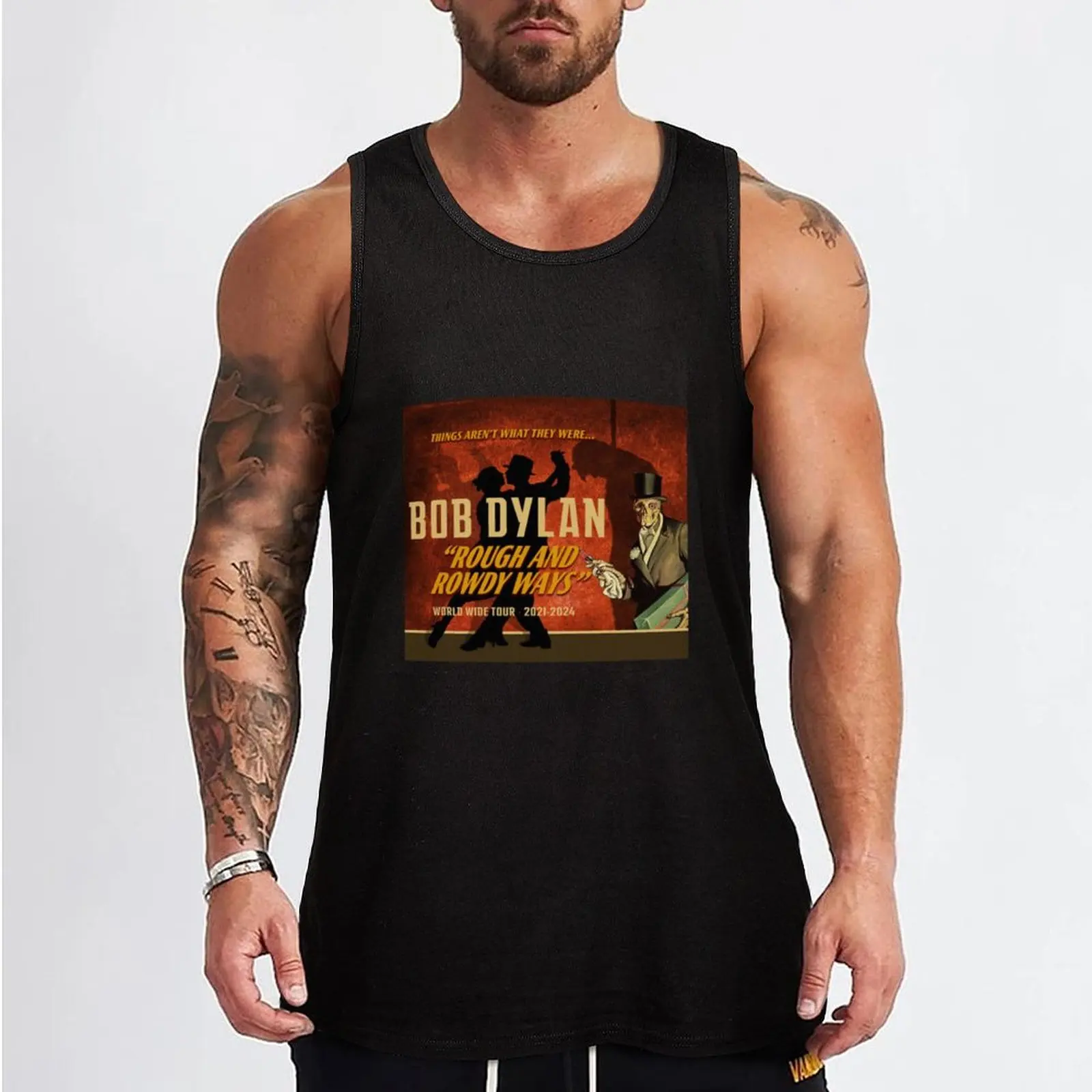 Rough and Rowdy Ways Tour 2022 masfeb Tank Top summer clothes Men's clothing brands male top sleeveless gym shirts male