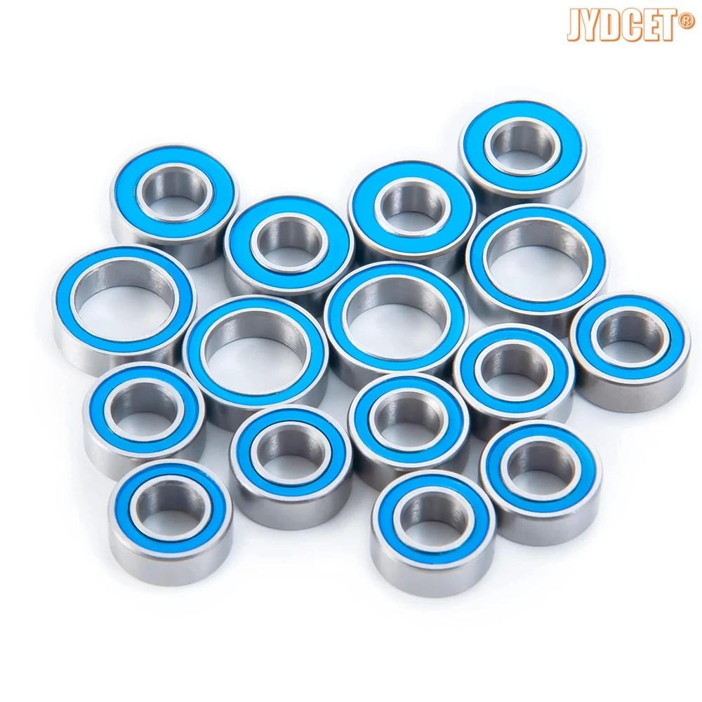 

16pcs Blue Rubber Sealed Bearing Kits - Precision High Speed Bearing for RC Tamiya 1/10 Electric TT-02 Crawler Car