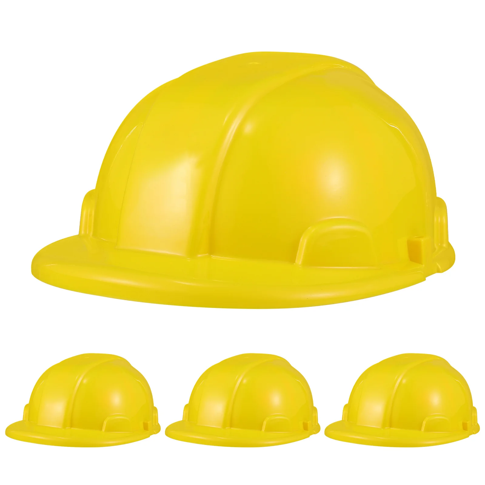 4Pcs Simulation Construction Hat Kids Engineering Cap Yellow Party Dress Up Gifts for Role Play Object Lessons