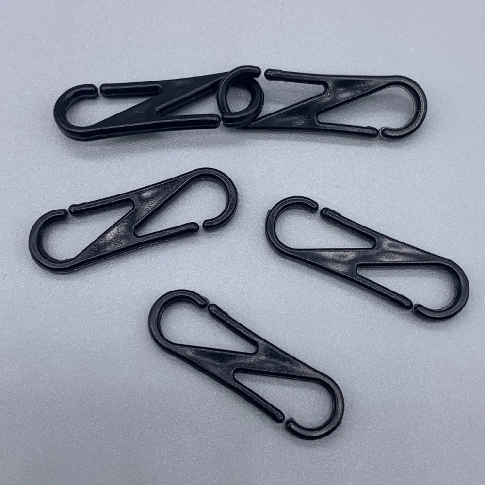 Jewelry Accessories Keychain 100pcs/set Plastic Buckle Glasses Chain Buckle Anti-lost Rope Hook Small Carabiner Snap