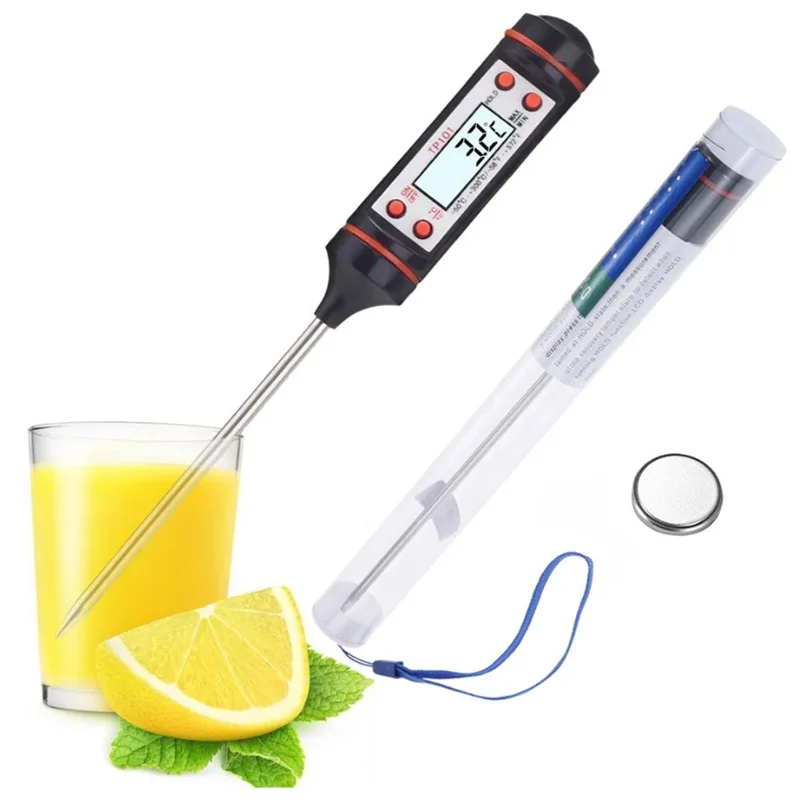 

Kitchen Digital BBQ Food Thermometer Meat Cake Candy Fry Grill Dinning Household Cooking Thermometer Gauge Oven Thermometer Tool