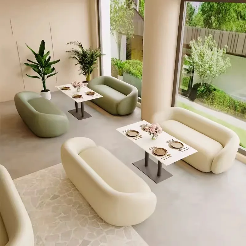 dress negotiation beauty salon table coffee table combination set studio film selection lounge area reception curved sofa
