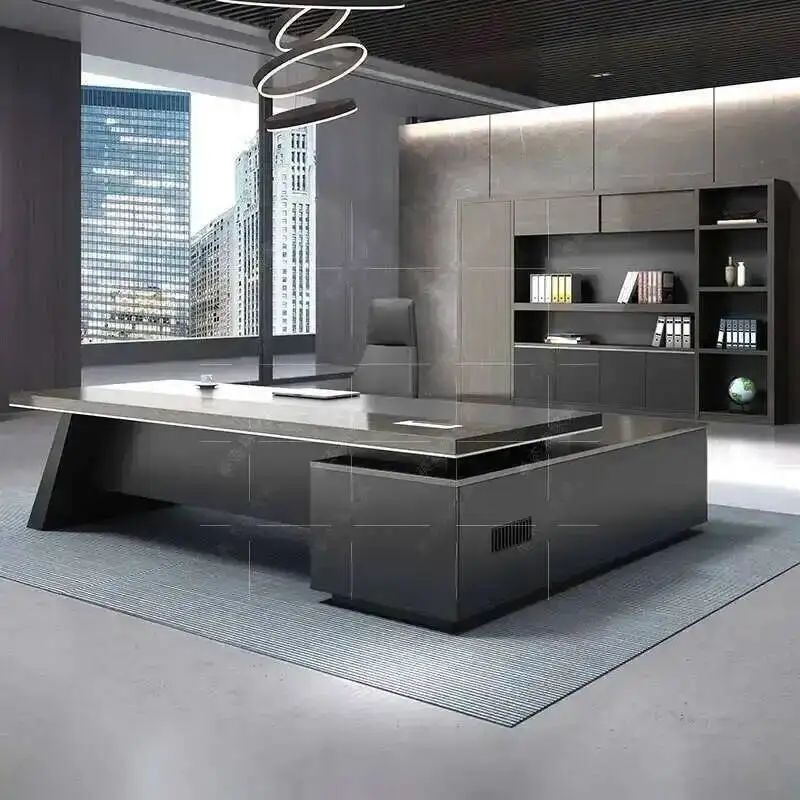 Boss Corner Storage Designer Desk Cabinet Manager Luxury Accessories Filing Cabinets Desk Reception Customized Bureau Furniture