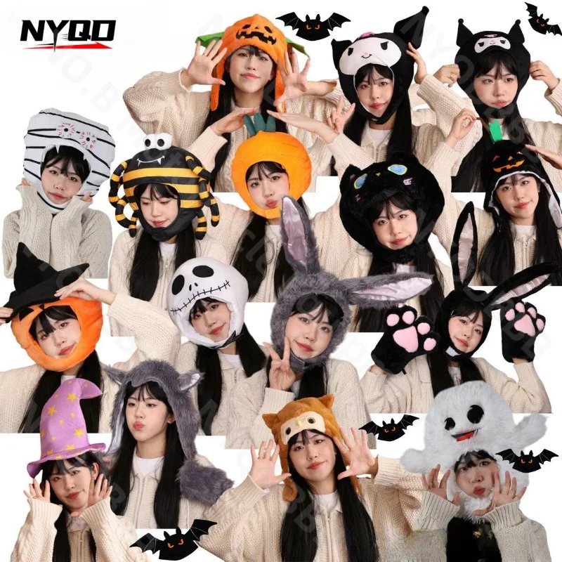 Halloween Headwear Devil Pumpkin Cute Funny Headset Hat Spider Ghost Dark Dress Up Headset