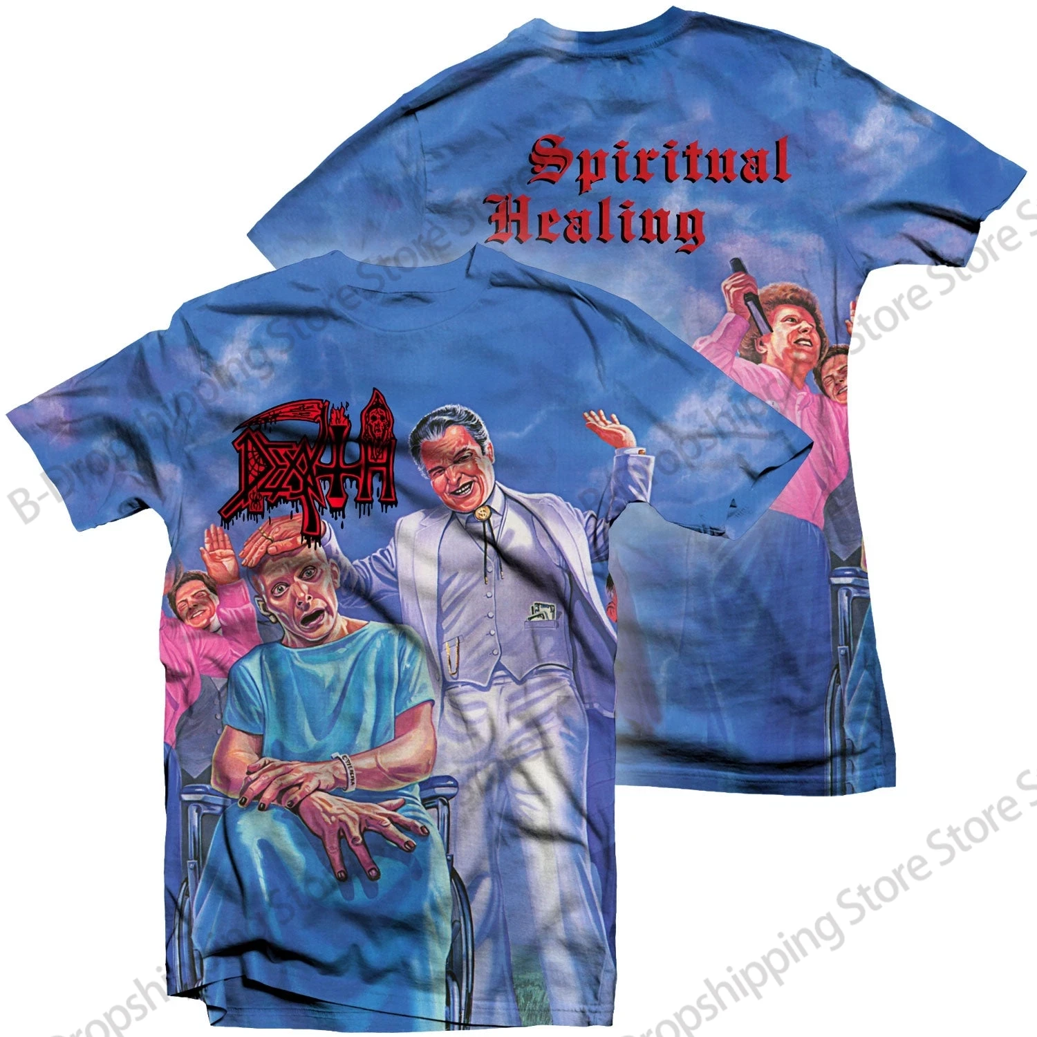 Men's T-shirt New Rock Death Band 2026 3D Printed T-shirt Men Women Fashion Hip Hop Short Sleeve Tops Tees Mens Clothing Album