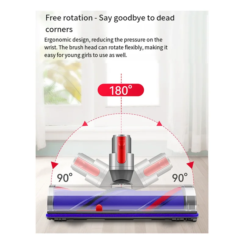 Anti Entanglement Cleaner Brush Direct Drive  For Dyson V8 V10 V11 V15 Vacuum Head