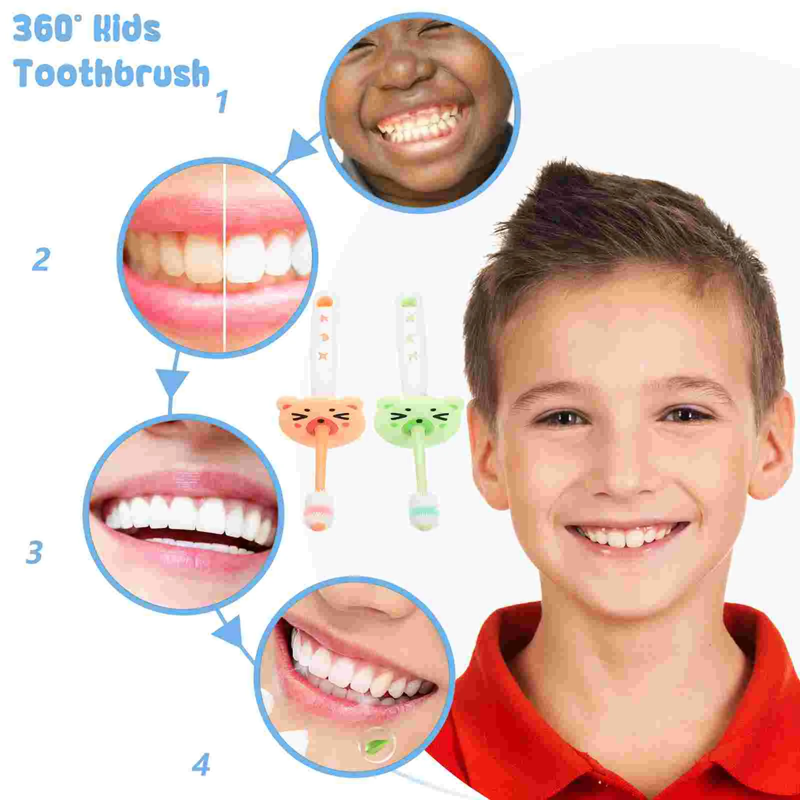 2 uds cepillo de dientes para bebé cepillos de dientes mordedor suave bambú Dental para aparatos ortopédicos limpieza Manual de la lengua del niño