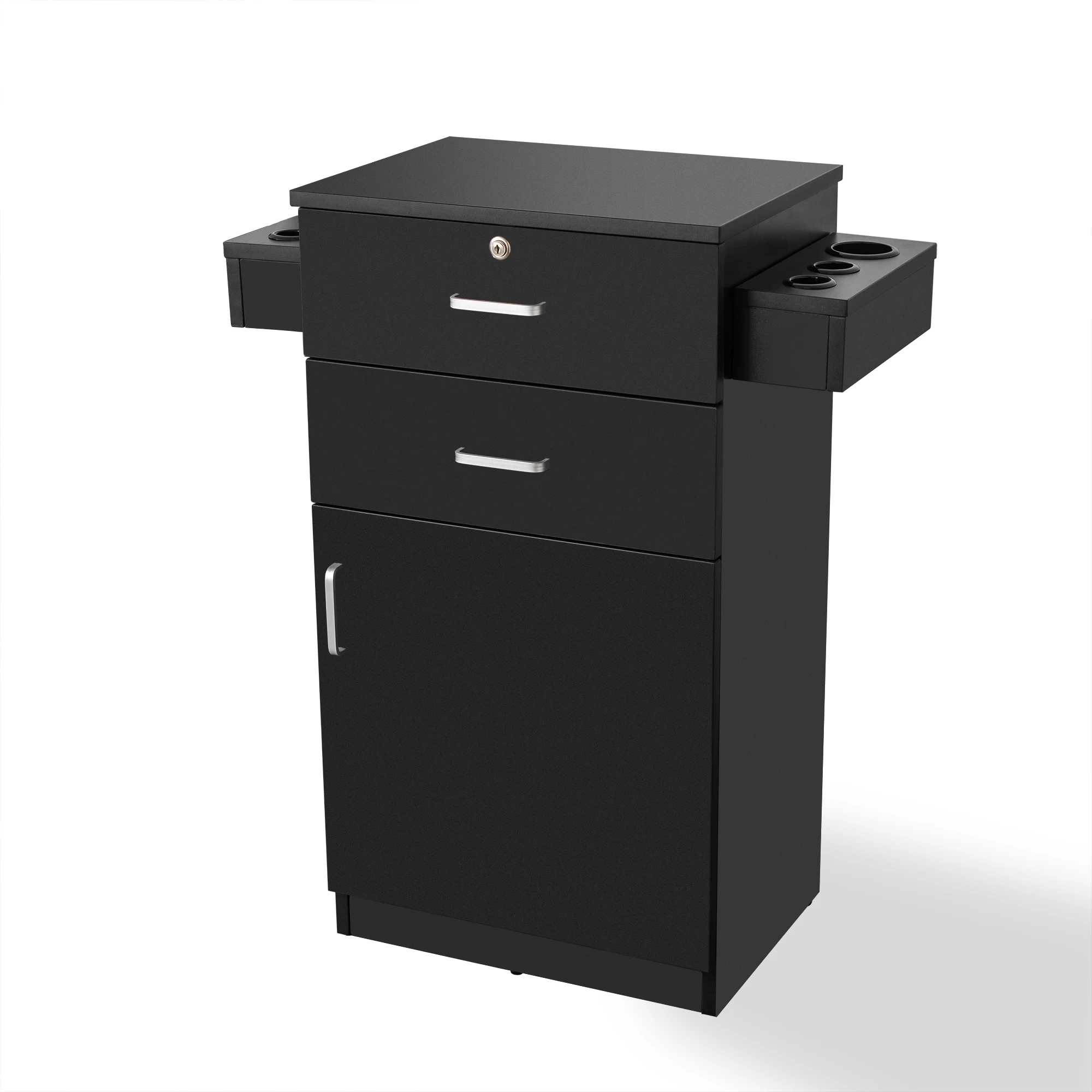 عربة التجميل بيضاء معدنية نمط التعبئة الأثاث الطابق اللون المواد أصل عربة صالون الشعر #1