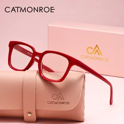 CATMONROE 1 PCS Fashion Reading glasses woman PC Frame Multiple Degrees Optional Red Reading glasses men Apparel Accessories