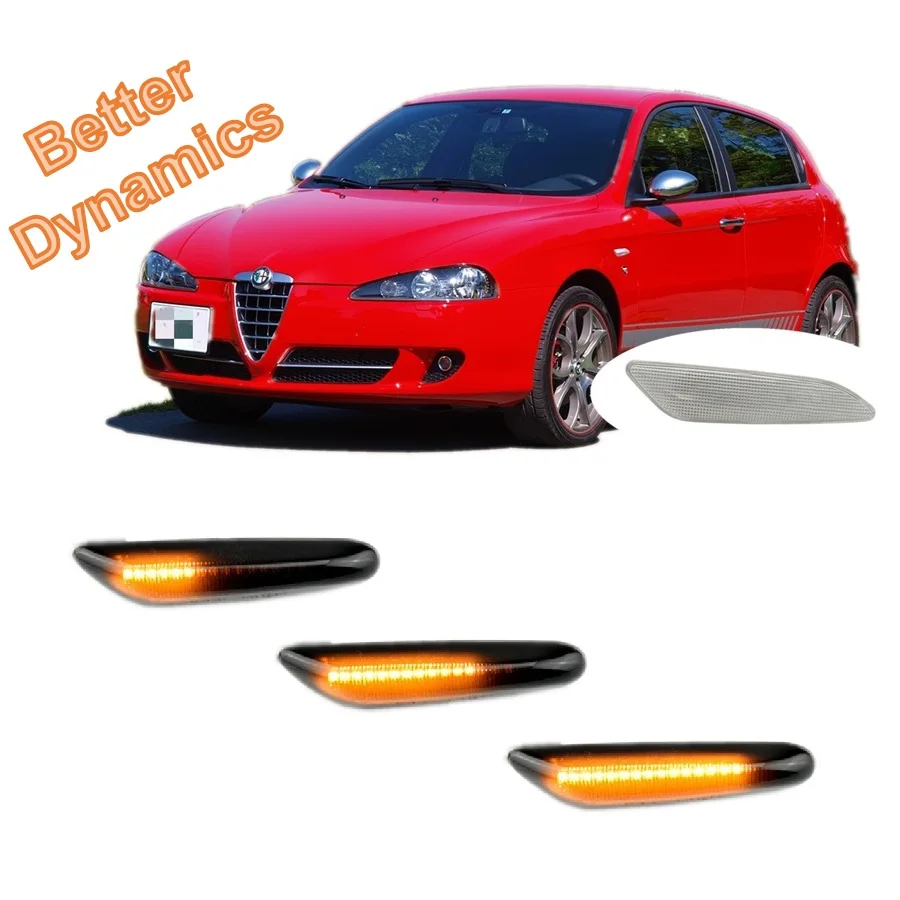 for Alfa Romeo 147 937 2005 2006 2007 2008 2009 2010 Dynamic LED Indicator Side Marker Turn Signal Light Repeater